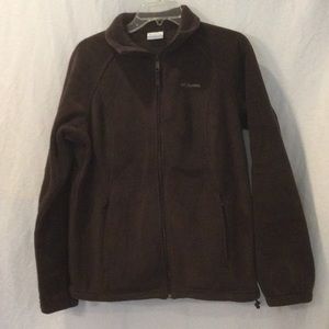 Brown Columbia fleece zipper up. Size Lg.